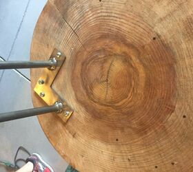 diy wood stump side table