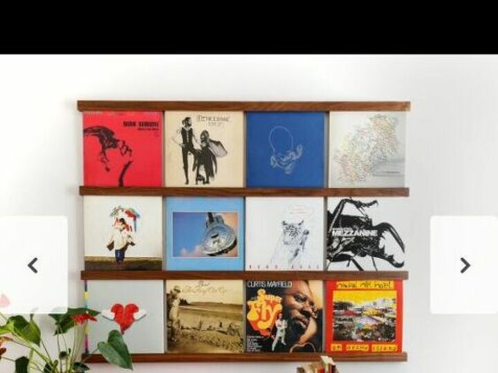 q vinyl record diy shelf