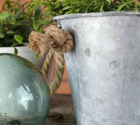 how to age galvanized metal containers