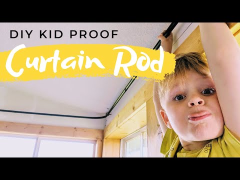 diy curtain rod extra large and kid proof