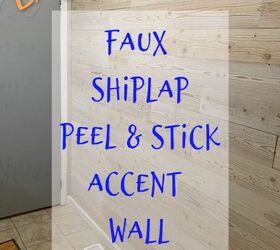 faux shiplap peel and stick wood paneled wall