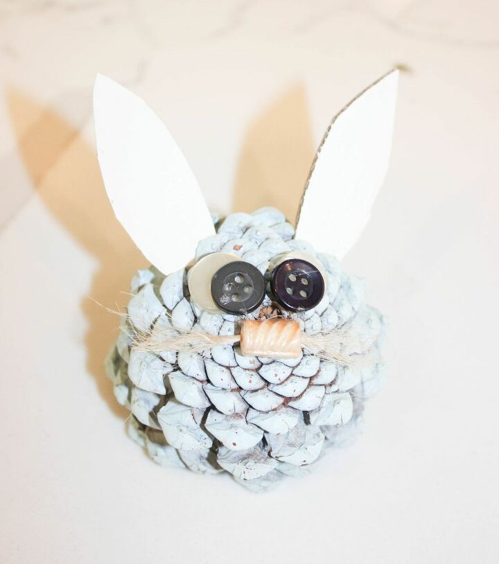 how to make pine cone bunnies