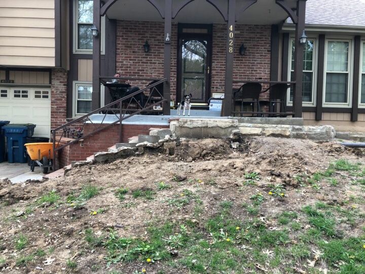 q handle the multi brick rock and the front of what are steps