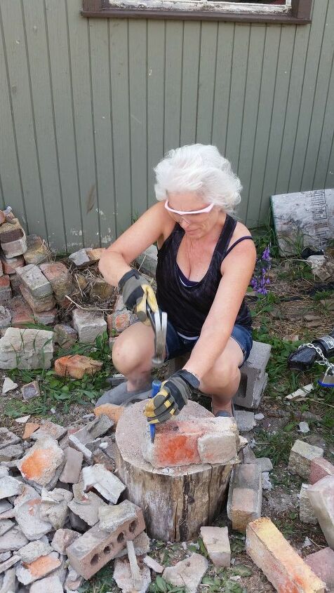 adding brick pavers to the garden area