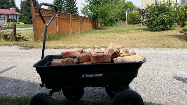 adding brick pavers to the garden area
