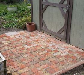 adding brick pavers to the garden area
