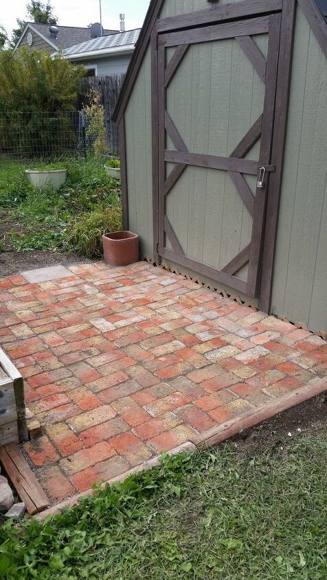 adding brick pavers to the garden area