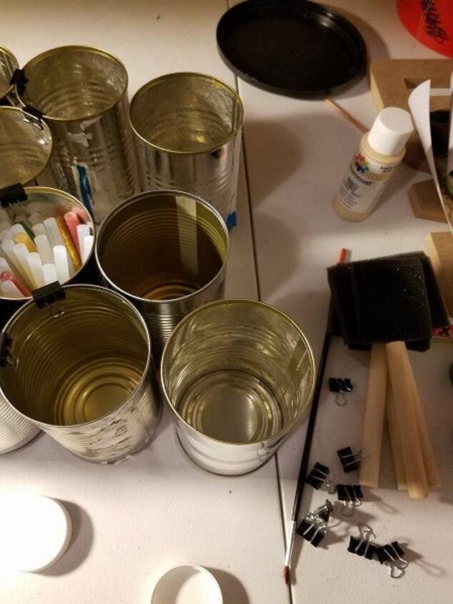 organizador de latas de artesanato