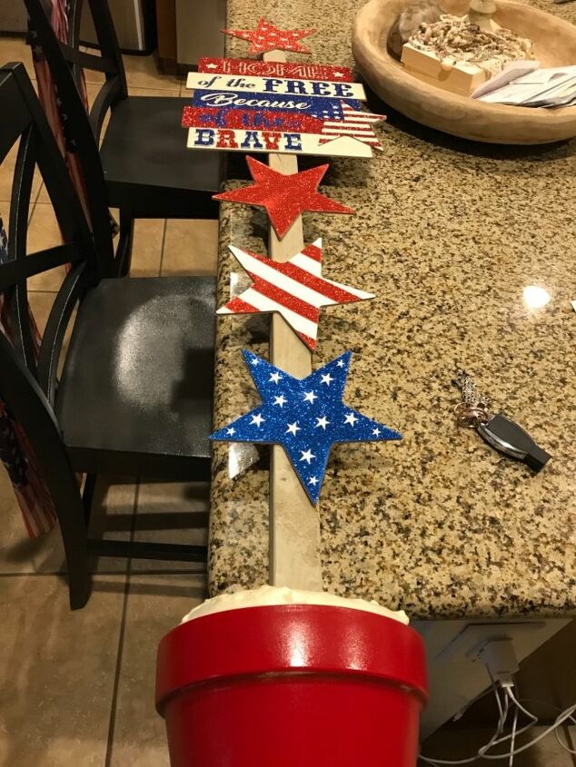 4th of july porch pole