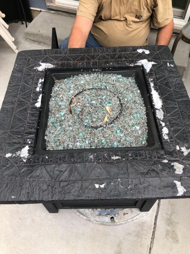 fabulous fire pit makeover, With tempered glass