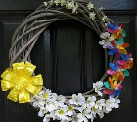 pinwheel spring wreath