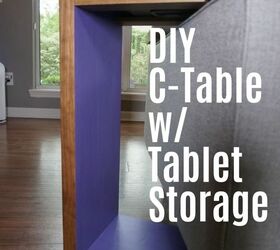 how to make a sofa c table with built in storage
