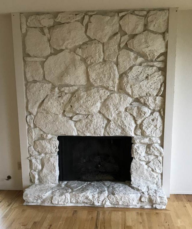 ugly fireplace makeover before and after
