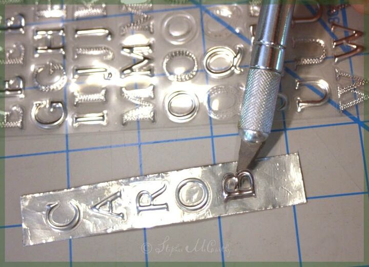 easy metallic labels with alphabet stickers and hand lettering