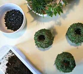 how to make super easy kokedama moss balls