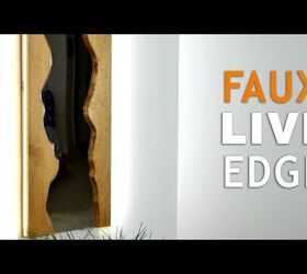 17 natural live edge wood projects to add authenticity to your home, Faux Live Edge Wooden Mirror
