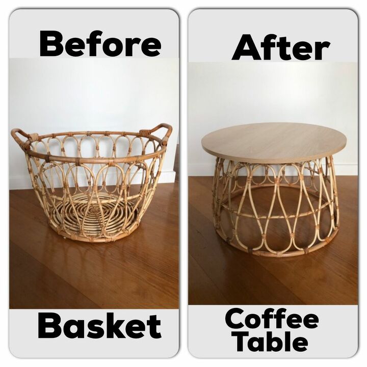 basket coffee table hack, Simple DIY Coffee Table