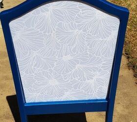 chair makeover with fake metallic paint look