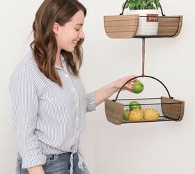 diy tiered hanging fruit basket