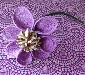 purple jute spoon flower diy