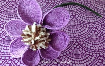 Purple Jute Spoon Flower DIY