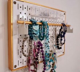 diy pegboard jewelry storage holder