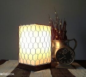 15 creative ways to use chicken wire inside and outside your home, Fantastic Farmhouse Wire Lamp
