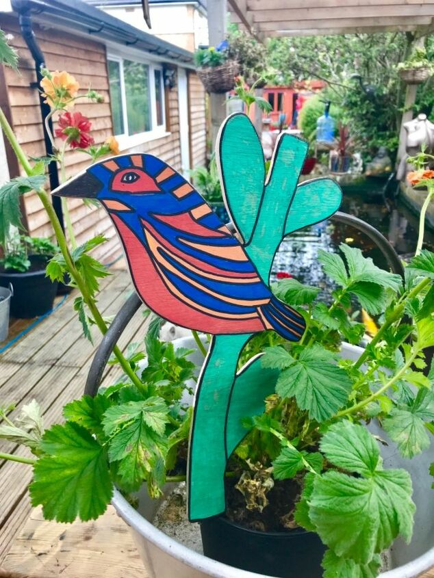 how to make your own exotic garden bird, Garden bird art