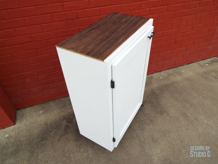 an easy to build rolling storage cabinet