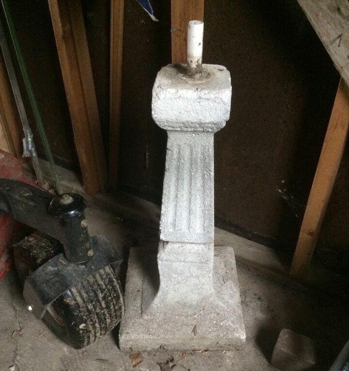 q what can i do with a cement bird bath base