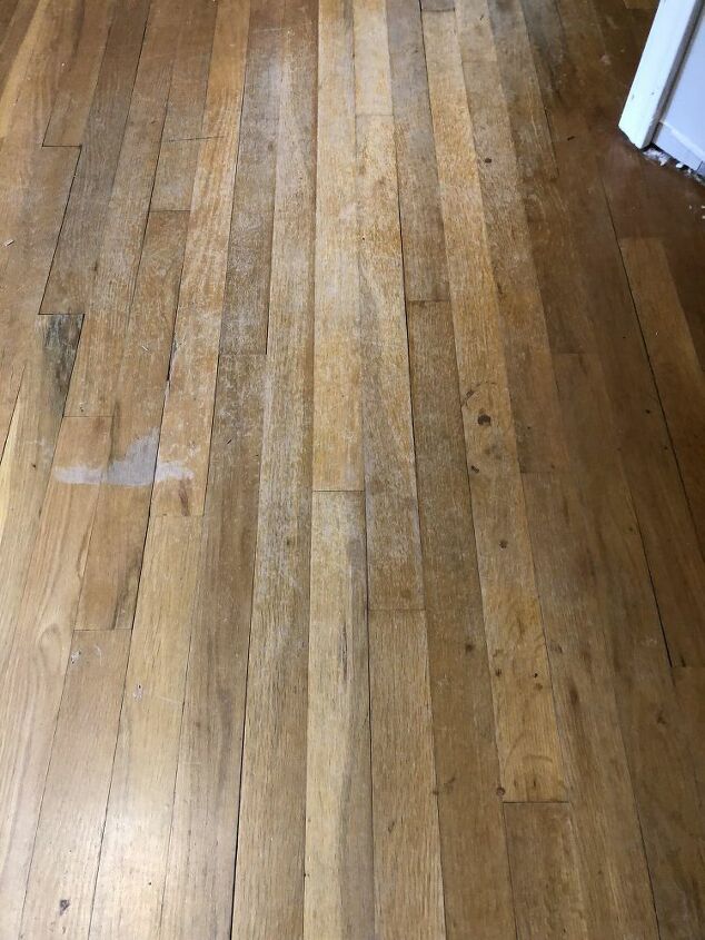 how can i make my worn pine floors look better without sanding