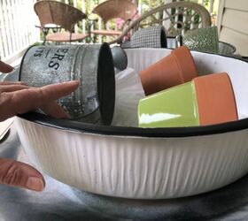 from rusty pan to succulent pot in a pot challenge