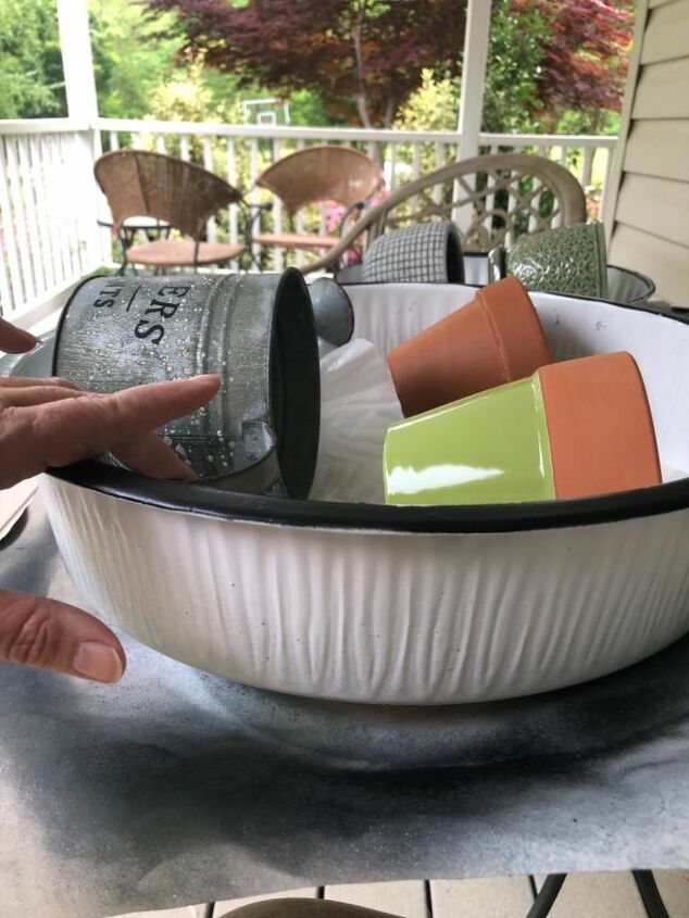 from rusty pan to succulent pot in a pot challenge