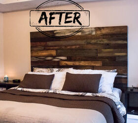 12 striking pallet bed projects for the perfect nights sleep, A Classy Pallet Headboard