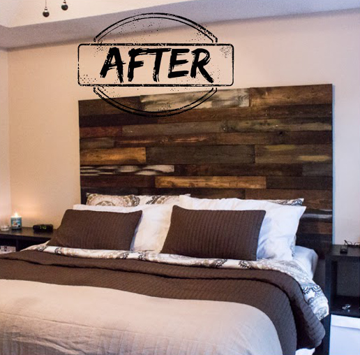 12 striking pallet bed projects for the perfect nights sleep, A Classy Pallet Headboard