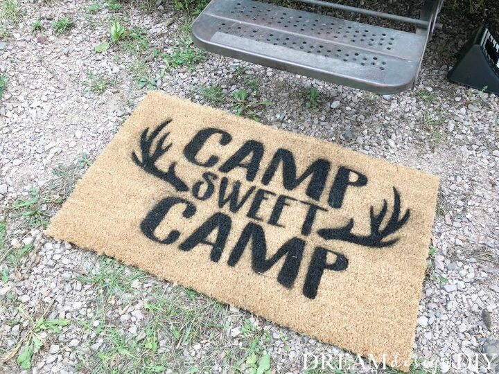 easy diy outdoor welcome mat