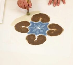 easy and affordable way to stencil tile floors