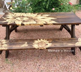 How to Stain a Lowe s Picnic Table Makeover Memaw s Way DIY