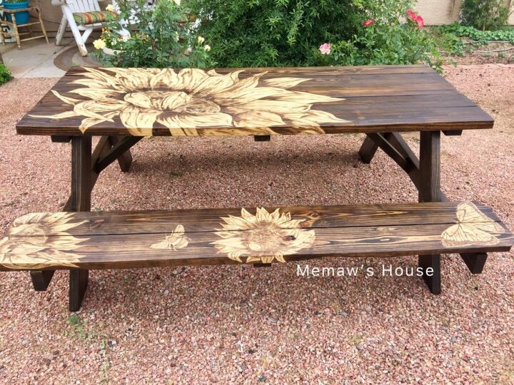 lowes picnic table makeover memaws way