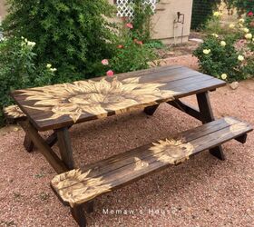 Lowe’s Picnic Table Makeover, Memaw’s Way!