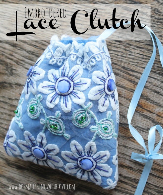 12 creative ways you can achieve the look you want using embroidery, Lace Clutch Embroidery Designs