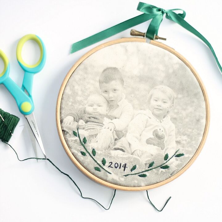 12 creative ways you can achieve the look you want using embroidery, Add Embroidery to a Photo Transfer