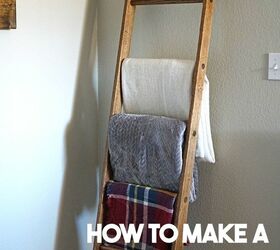 how to make an authentic diy farmhouse blanket ladder
