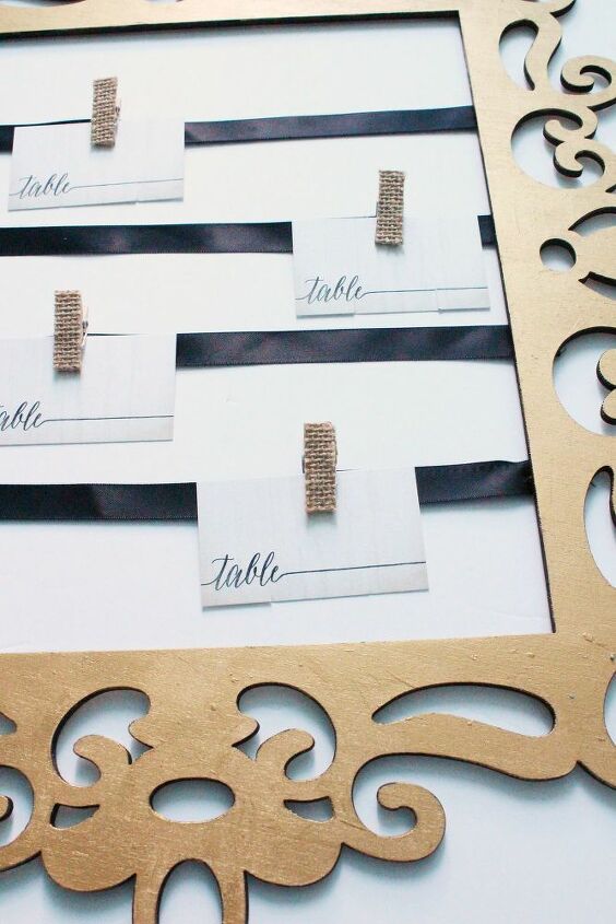 how to create an elegant place card display