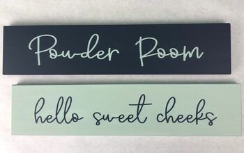 DIY Painted Bathroom Signs