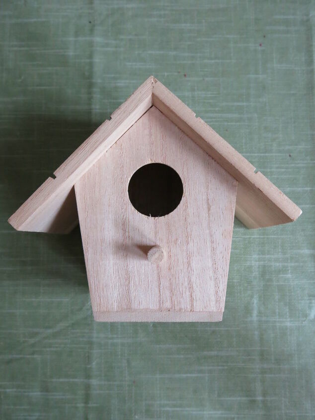 decorate a tiny birdhouse for spring decor