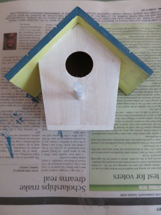 decore uma pequena casa de pssaros para decorao de primavera
