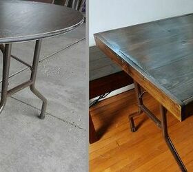 upcycling a round folding table