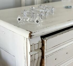 the white milk paint chest of drawers