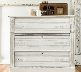 the white milk paint chest of drawers
